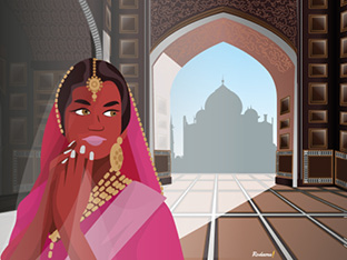 Illustration Rodamu - Inde Taj Mahal