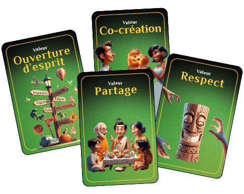 jeu de cartes des valeurs Rodamu