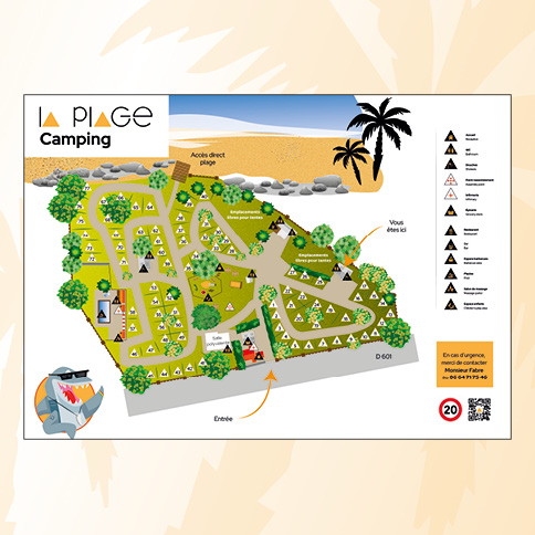 Plan du camping "La Plage"